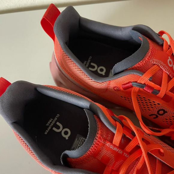 Men’s On Cloudsurfer Trail Shoes in Flame Dustrose Size 13 - Picture 6 of 8